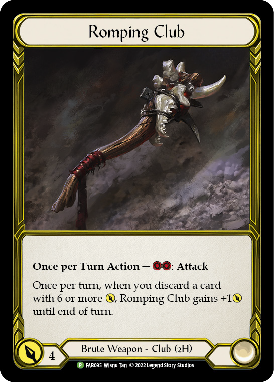 Romping Club (Golden) [FAB095] (Promo)  Cold Foil | Arkham Games and Comics