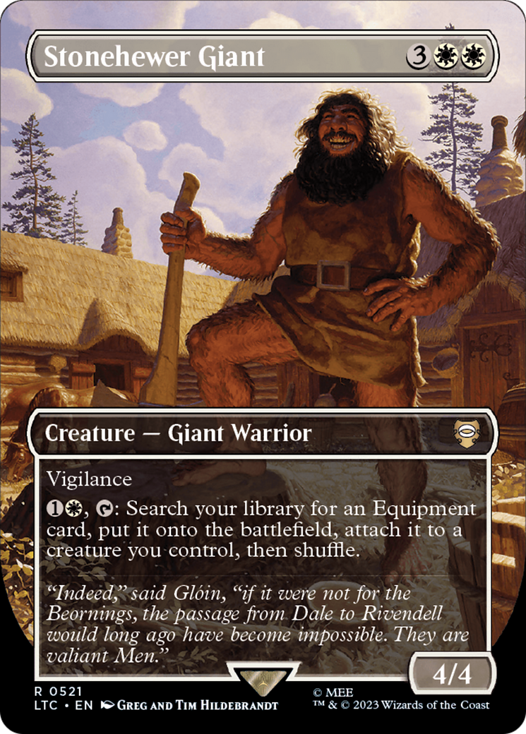 Stonehewer Giant (Borderless) [The Lord of the Rings: Tales of Middle-Earth Commander] | Arkham Games and Comics