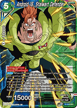 Android 16, Stalwart Defender (Winner Stamped) (P-310_PR) [Tournament Promotion Cards] | Arkham Games and Comics