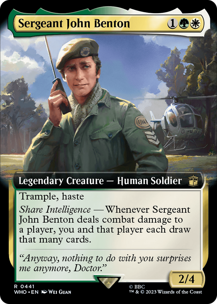 Sergeant John Benton (Extended Art) [Doctor Who] | Arkham Games and Comics