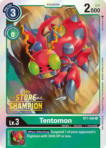 Tentomon [BT1-066] (Store Champion) [Release Special Booster Promos] | Arkham Games and Comics