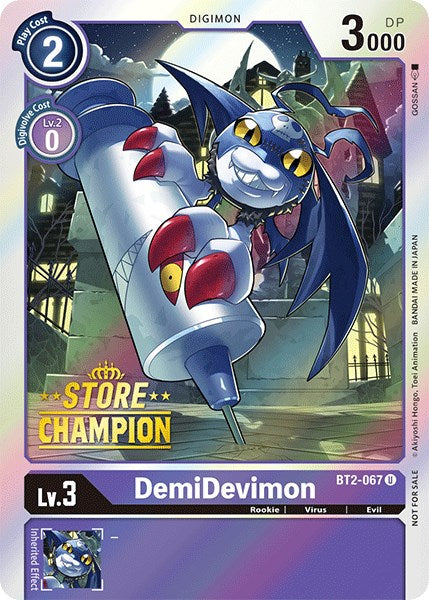 DemiDevimon [BT2-067] (Store Champion) [Release Special Booster Promos] | Arkham Games and Comics