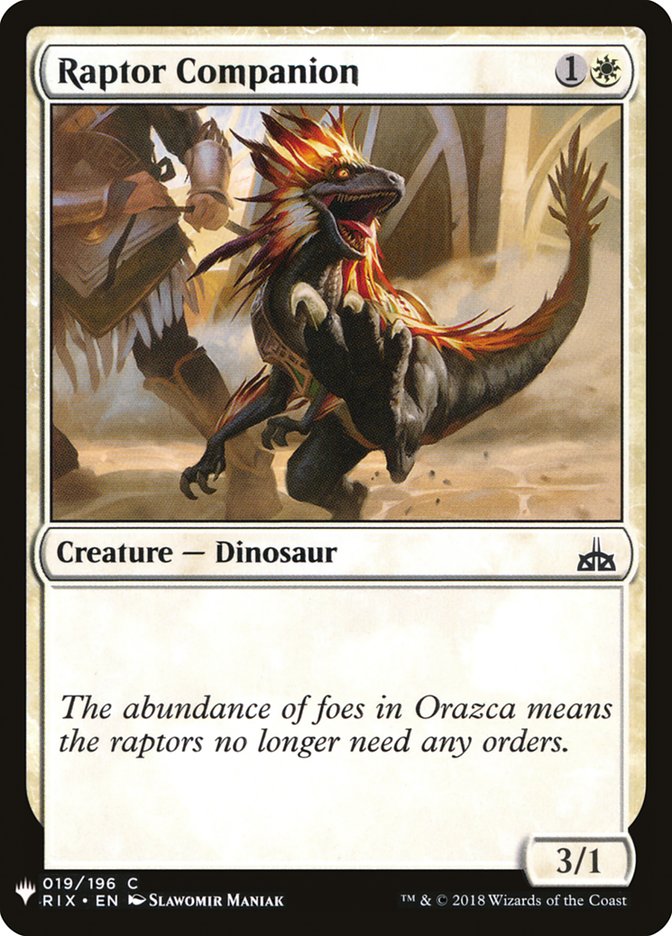 Raptor Companion [Mystery Booster] | Arkham Games and Comics