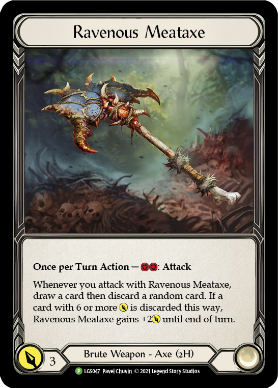 Ravenous Meataxe [LGS047] (Promo)  Cold Foil | Arkham Games and Comics