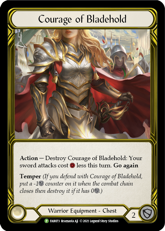 Courage of Bladehold (Golden) [FAB073] (Promo)  Cold Foil | Arkham Games and Comics