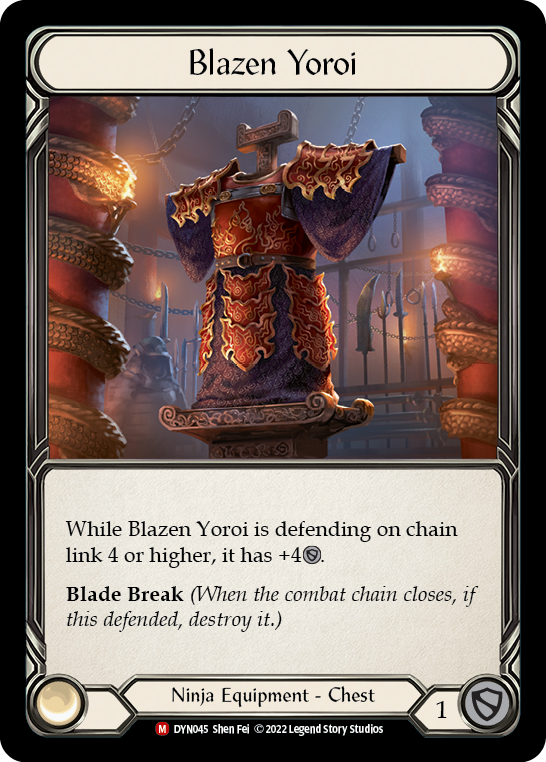 Blazen Yoroi [DYN045] (Dynasty)  Rainbow Foil | Arkham Games and Comics