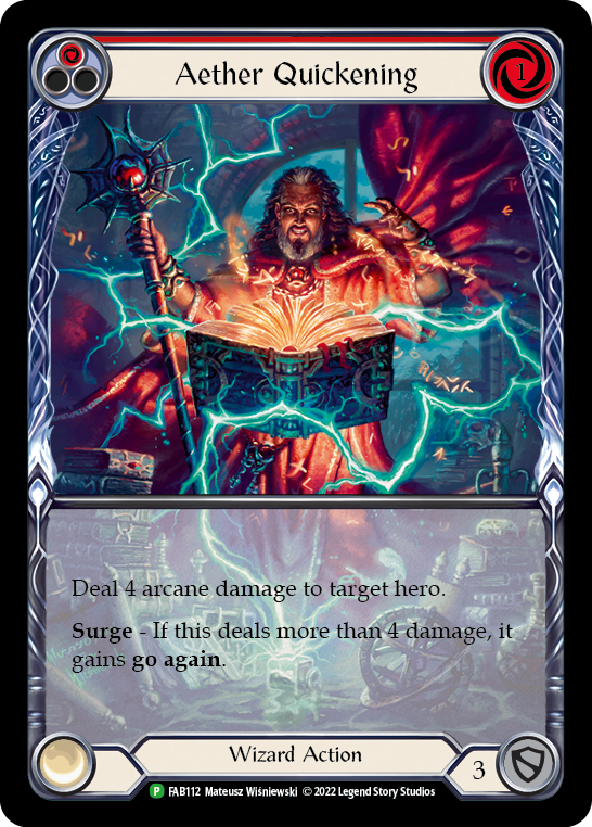 Aether Quickening (Red) [FAB112] (Promo)  Rainbow Foil | Arkham Games and Comics