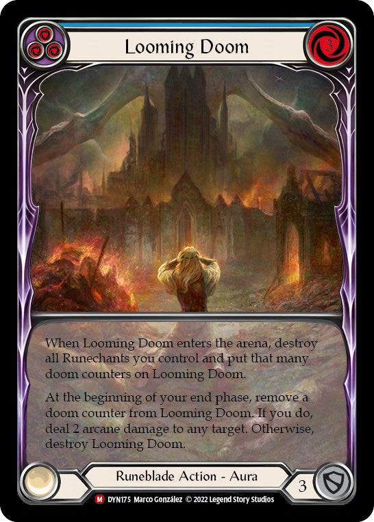 Looming Doom (Extended Art) [DYN175] (Dynasty)  Rainbow Foil | Arkham Games and Comics