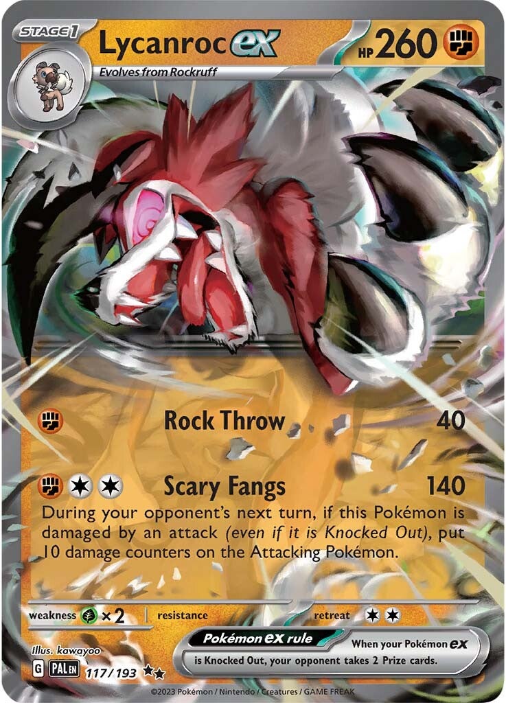 Lycanroc ex (117/193) [Scarlet & Violet: Paldea Evolved] | Arkham Games and Comics