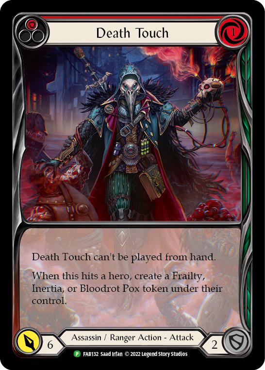 Death Touch (Red) [FAB132] (Promo)  Rainbow Foil | Arkham Games and Comics