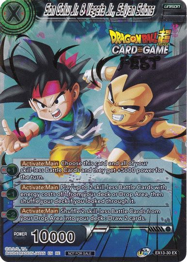 Son Goku Jr. & Vegeta Jr., Saiyan Scions (Card Game Fest 2022) (EX13-30) [Tournament Promotion Cards] | Arkham Games and Comics