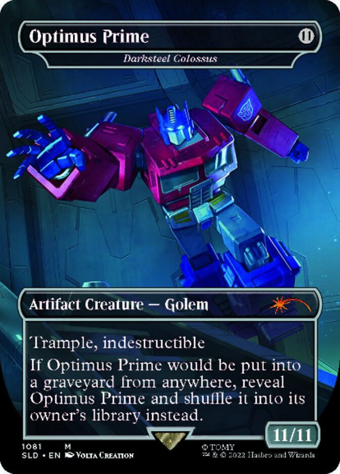 Darksteel Colossus - Optimus Prime (Borderless) [Secret Lair Drop Series] | Arkham Games and Comics