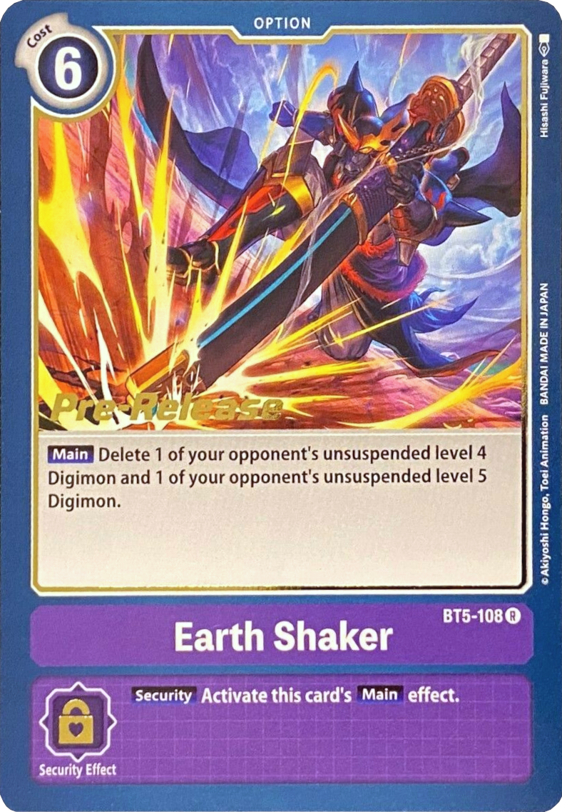 Earth Shaker [BT5-108] [Battle of Omni Pre-Release Promos] | Arkham Games and Comics