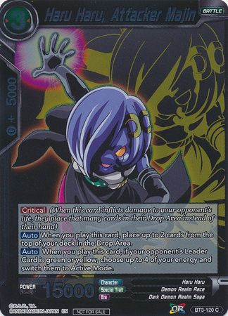 Haru Haru, Attacker Majin (Event Pack 3 - 2019) (BT3-120_PR) [Promotion Cards] | Arkham Games and Comics