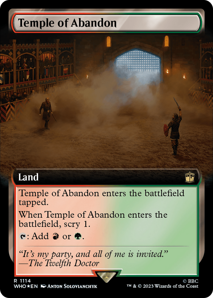 Temple of Abandon (Extended Art) (Surge Foil) [Doctor Who] | Arkham Games and Comics