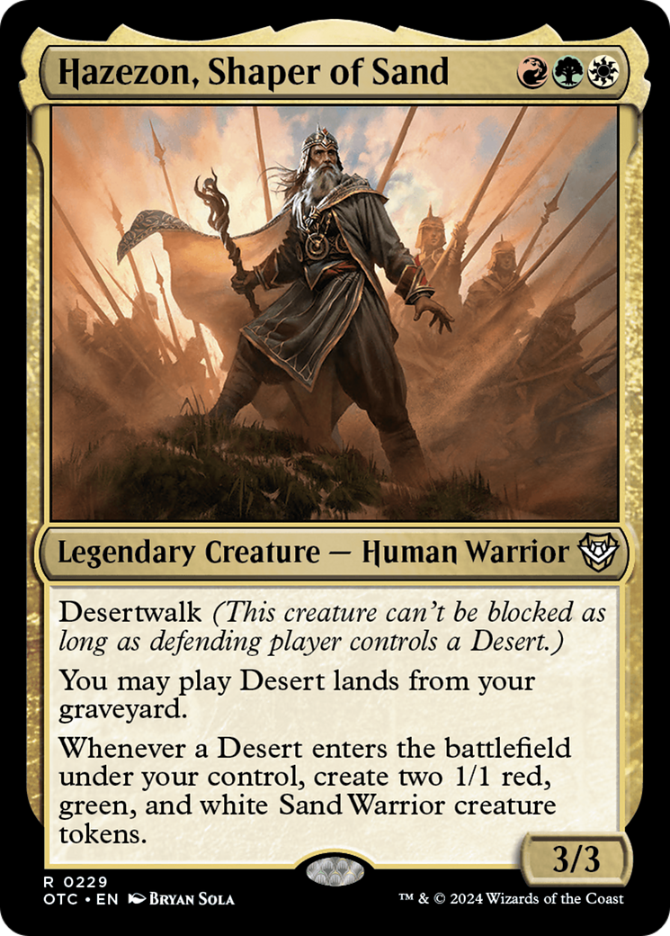 Hazezon, Shaper of Sand [Outlaws of Thunder Junction Commander] | Arkham Games and Comics