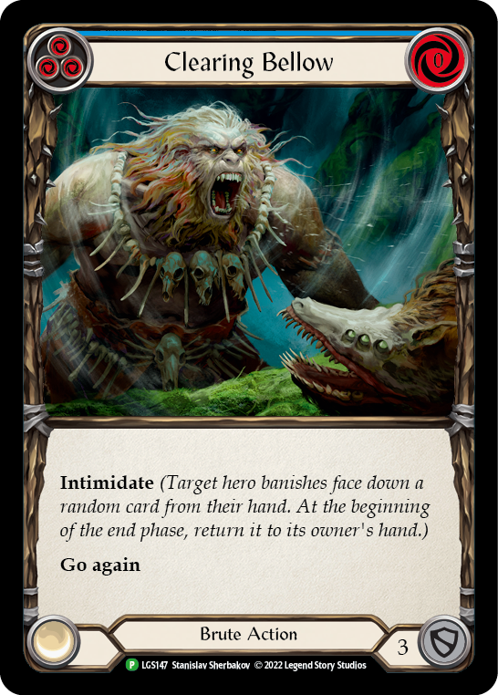 Clearing Bellow (Blue) [LGS147] (Promo)  Rainbow Foil | Arkham Games and Comics