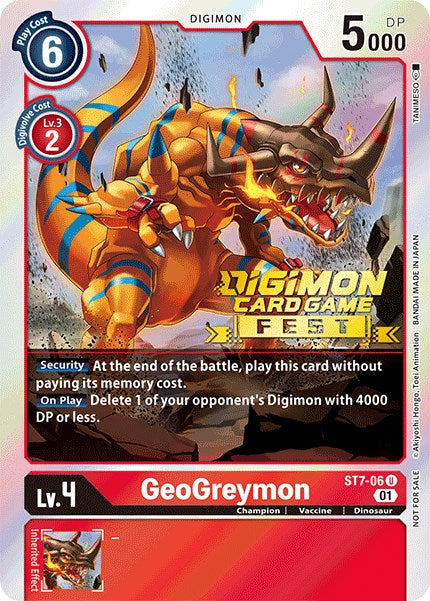 GeoGreymon [ST7-06] (Digimon Card Game Fest 2022) [Starter Deck: Gallantmon Promos] | Arkham Games and Comics