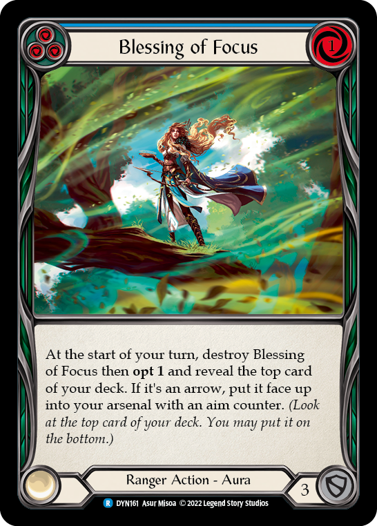 Blessing of Focus (Blue) [DYN161] (Dynasty)  Rainbow Foil | Arkham Games and Comics