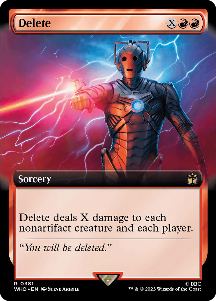 Delete (Extended Art) [Doctor Who] | Arkham Games and Comics