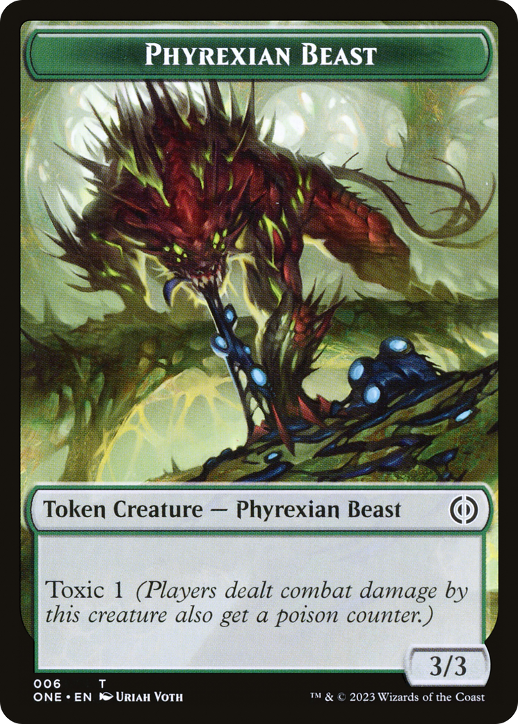 Phyrexian Beast Token [Phyrexia: All Will Be One Tokens] | Arkham Games and Comics