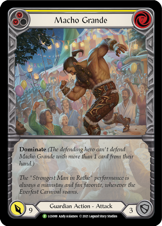 Macho Grande (Yellow) [LGS088] (Promo)  Rainbow Foil | Arkham Games and Comics