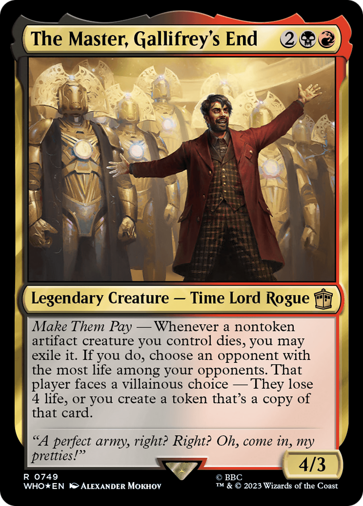 The Master, Gallifrey's End (Surge Foil) [Doctor Who] | Arkham Games and Comics