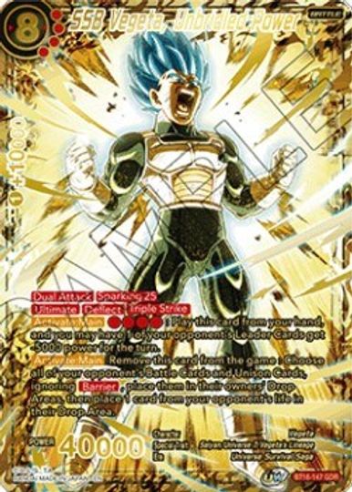 SSB Vegeta, Unbridled Power (God Rare) (BT16-147) [Tournament Promotion Cards] | Arkham Games and Comics