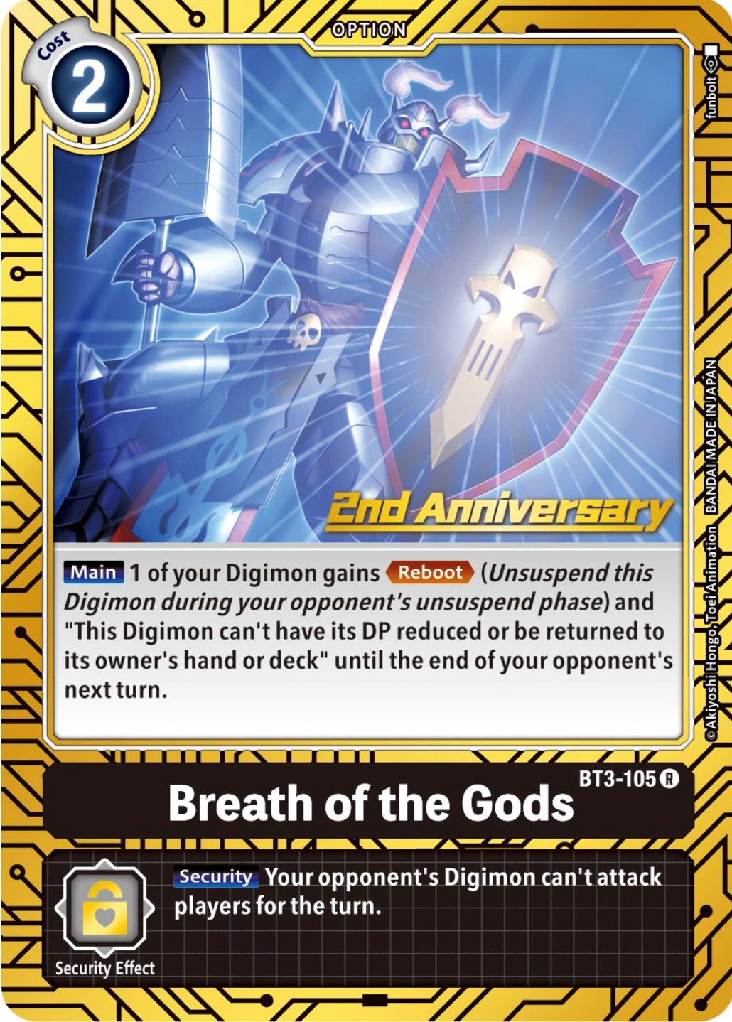 Breath of the Gods [BT3-105] (2nd Anniversary Card Set) [Release Special Booster Promos] | Arkham Games and Comics
