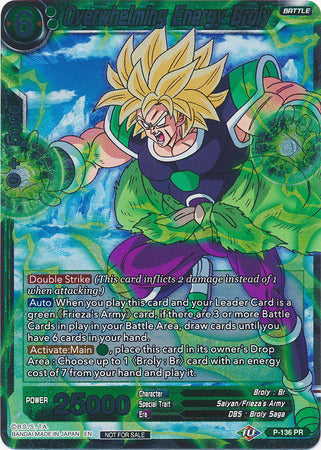 Overwhelming Energy Broly (Series 7 Super Dash Pack) (P-136) [Promotion Cards] | Arkham Games and Comics