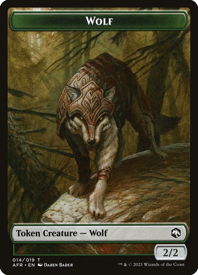 Wolf // Guenhwyvar Double-Sided Token [Dungeons & Dragons: Adventures in the Forgotten Realms Tokens] | Arkham Games and Comics