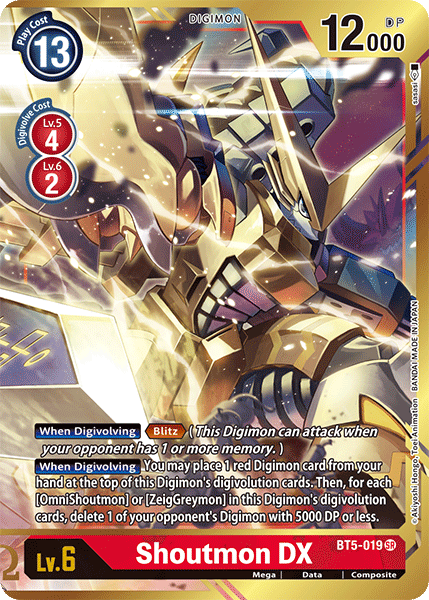 Shoutmon DX [BT5-019] (Alternate Art) [Battle of Omni] | Arkham Games and Comics