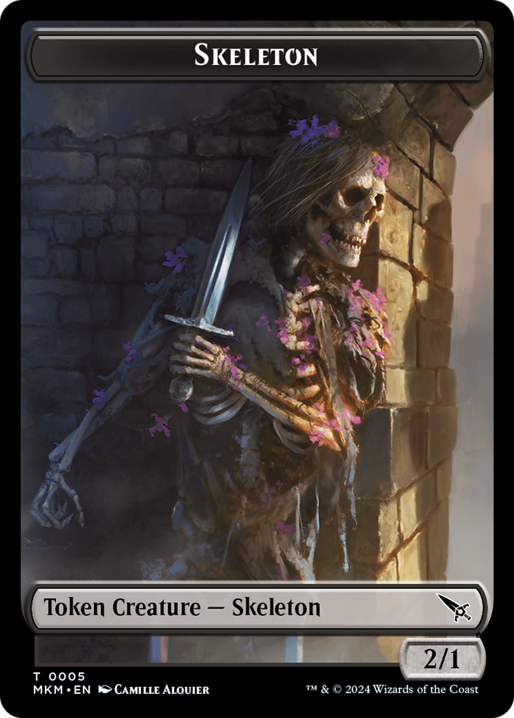 Detective // Skeleton Double-Sided Token [Murders at Karlov Manor Tokens] | Arkham Games and Comics