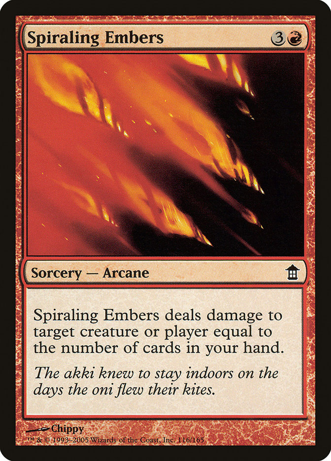 Spiraling Embers [Saviors of Kamigawa] | Arkham Games and Comics