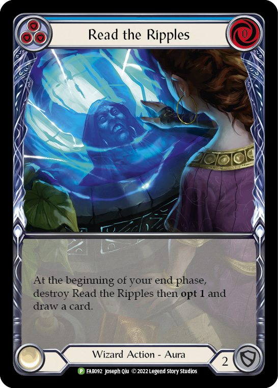 Read the Ripples (Blue) [FAB092] (Promo)  Rainbow Foil | Arkham Games and Comics