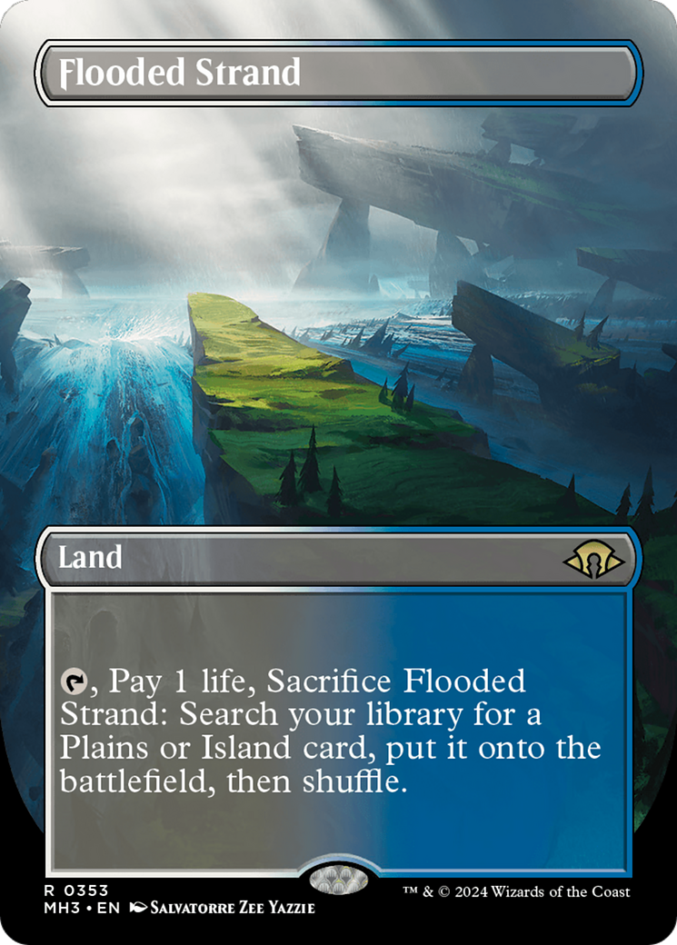 Flooded Strand (Borderless) [Modern Horizons 3] | Arkham Games and Comics