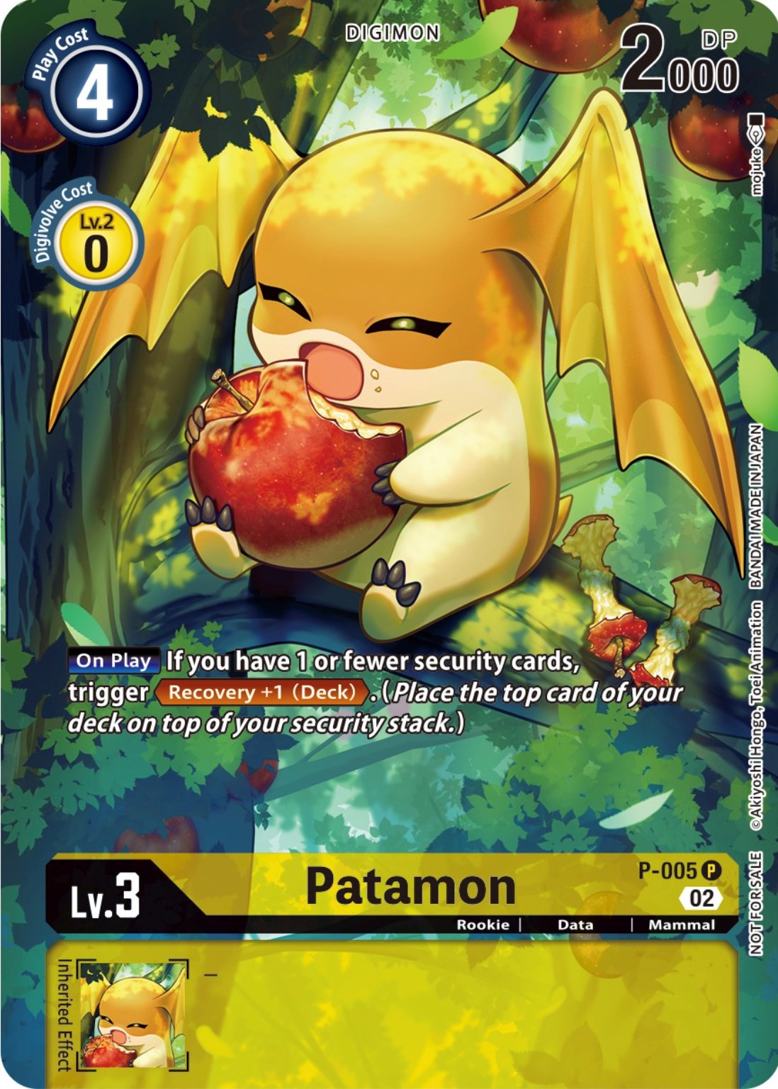 Patamon [P-005] (Digimon Illustration Competition Promotion Pack) [Promotional Cards] | Arkham Games and Comics