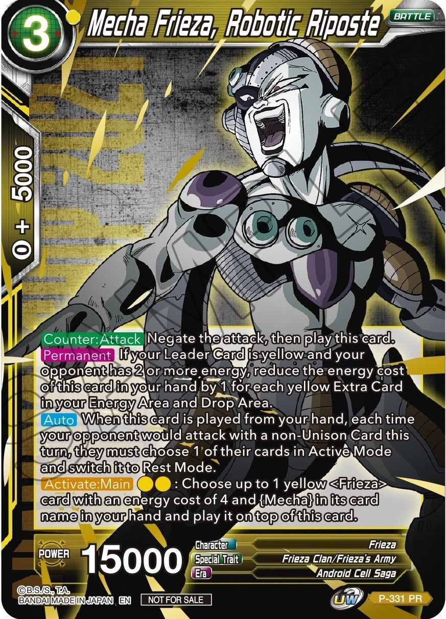 Mecha Frieza, Robotic Riposte (Gold Stamped) (P-331) [Tournament Promotion Cards] | Arkham Games and Comics