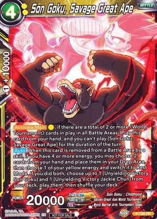 Son Goku, Savage Great Ape (Power Booster) (P-156) [Promotion Cards] | Arkham Games and Comics