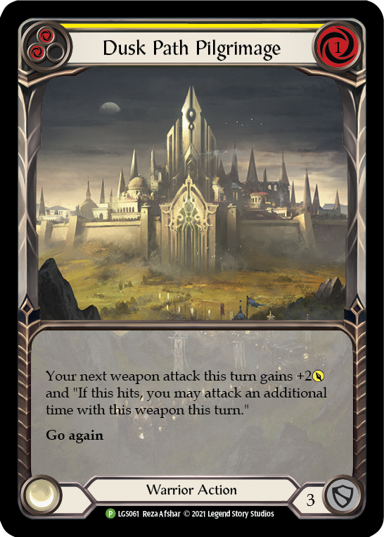 Dusk Path Pilgrimage (Yellow) [LGS061] (Promo)  Rainbow Foil | Arkham Games and Comics