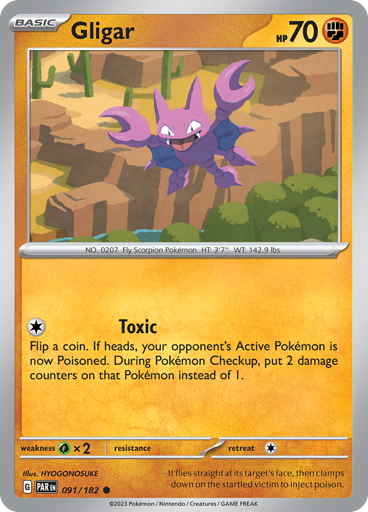 Gligar (091/182) [Scarlet & Violet: Paradox Rift] | Arkham Games and Comics