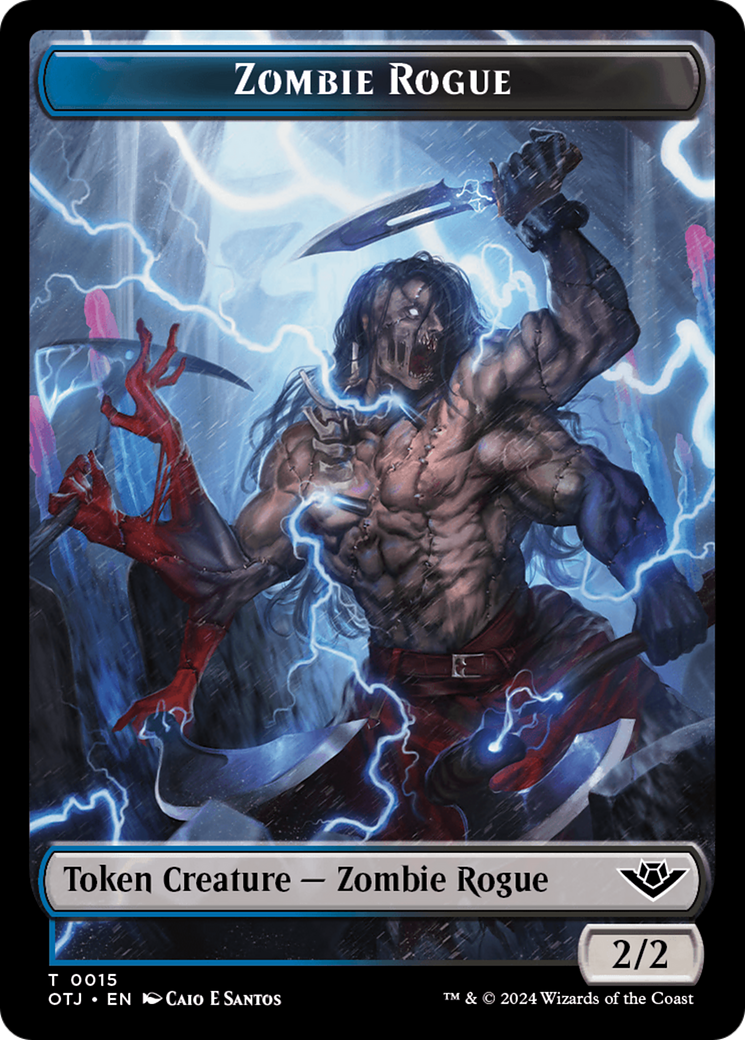 Mercenary // Zombie Rogue Double-Sided Token [Outlaws of Thunder Junction Tokens] | Arkham Games and Comics