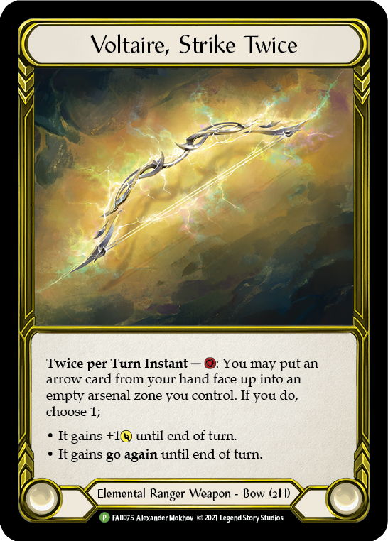 Voltaire, Strike Twice (Golden) [FAB075] (Promo)  Cold Foil | Arkham Games and Comics