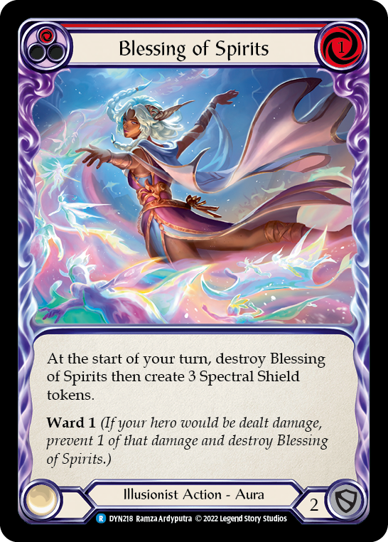 Blessing of Spirits (Red) [DYN218] (Dynasty)  Rainbow Foil | Arkham Games and Comics