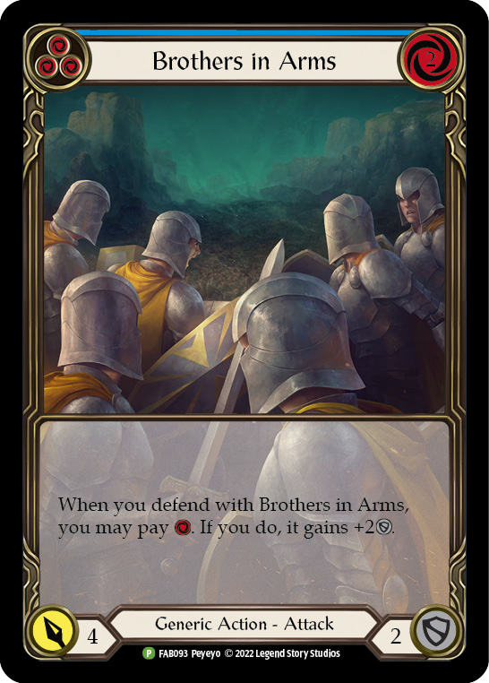Brothers in Arms (Blue) [FAB093] (Promo)  Rainbow Foil | Arkham Games and Comics