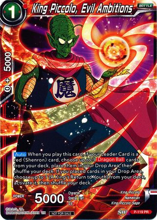 King Piccolo, Evil Ambitions (Power Booster) (P-119) [Promotion Cards] | Arkham Games and Comics