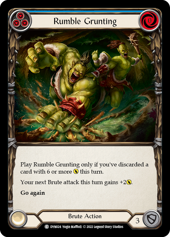 Rumble Grunting (Blue) [DYN024] (Dynasty) | Arkham Games and Comics
