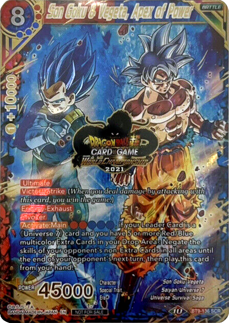 Son Goku & Vegeta, Apex of Power (World Championship 2021) (BT9-136) [Tournament Promotion Cards] | Arkham Games and Comics