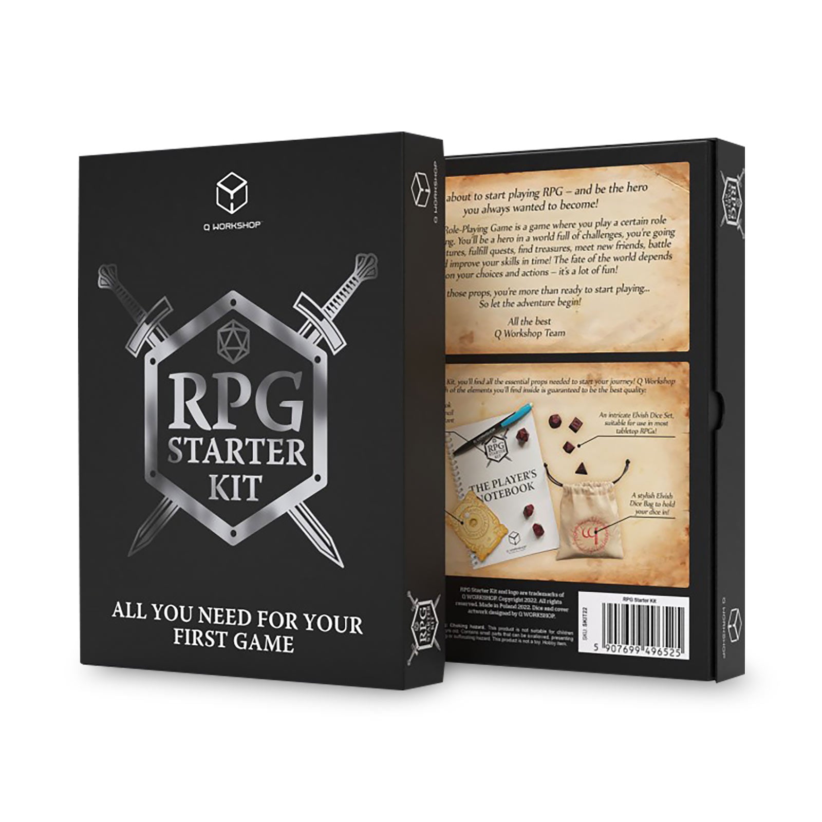Q-Workshop RPG Starter Kit with Elvish dice, SKIT22 | Arkham Games and Comics