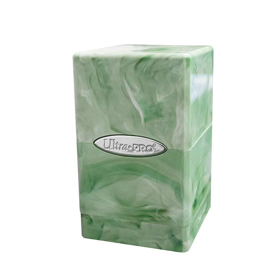 Ultra Pro: Marble Satin Tower LIME GREEN AND WHITE | Arkham Games and Comics